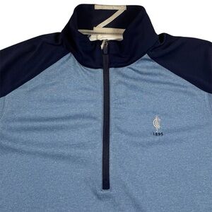 Zero Restriction Quarter Zip Golf Performance Pullover Sport Navy Blue Mens Med